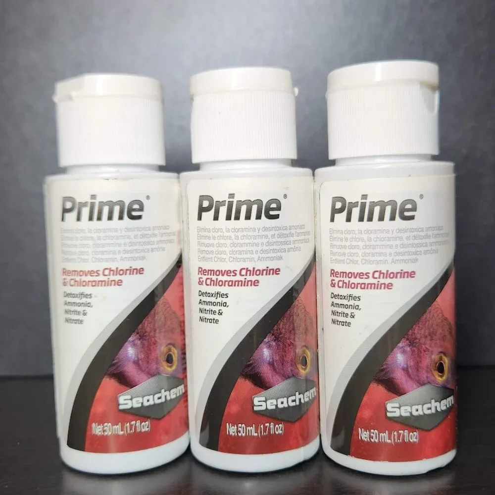 NEW 3X Seachem Prime Fresh and Saltwater Conditioner Chemical Remover and Detoxi